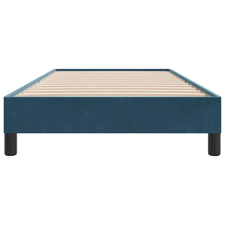 sengeramme uden madras 90x210 cm fløjl mørkeblå