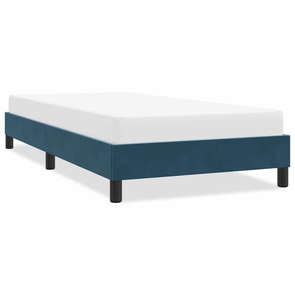 sengeramme uden madras 90x210 cm fløjl mørkeblå