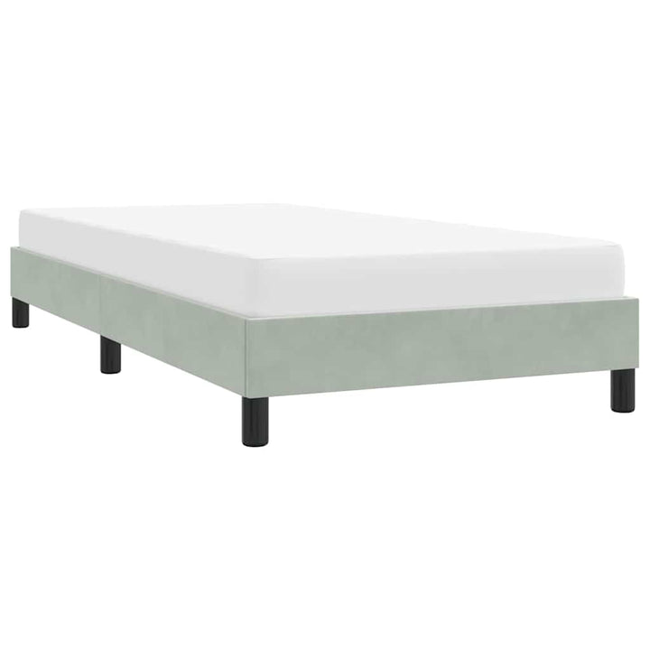 sengeramme uden madras 100x210 cm fløjl lysegrå