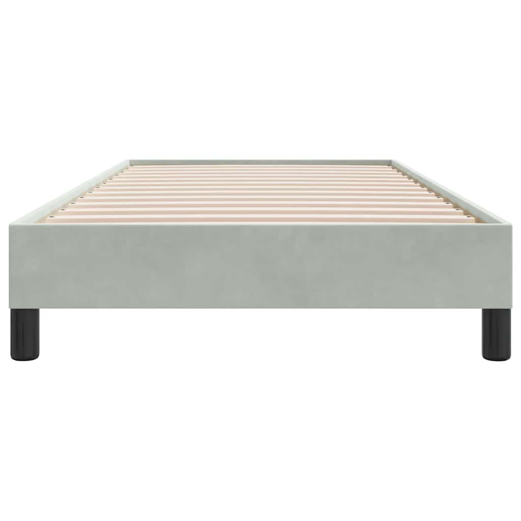 sengeramme uden madras 100x210 cm fløjl lysegrå