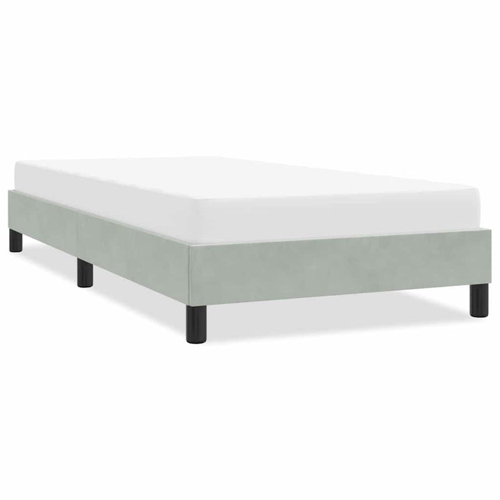 sengeramme uden madras 100x210 cm fløjl lysegrå