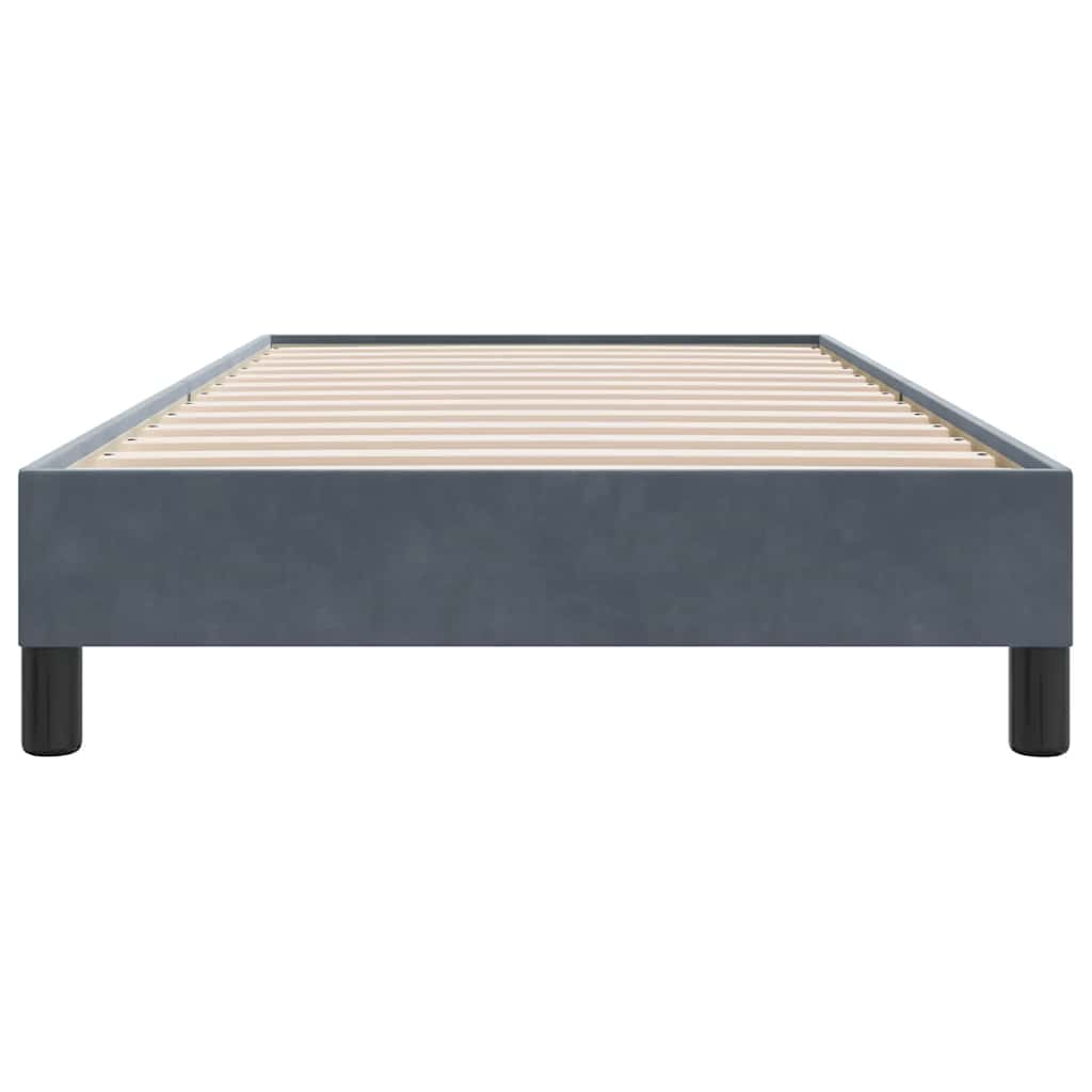 sengeramme uden madras 100x210 cm fløjl mørkegrå