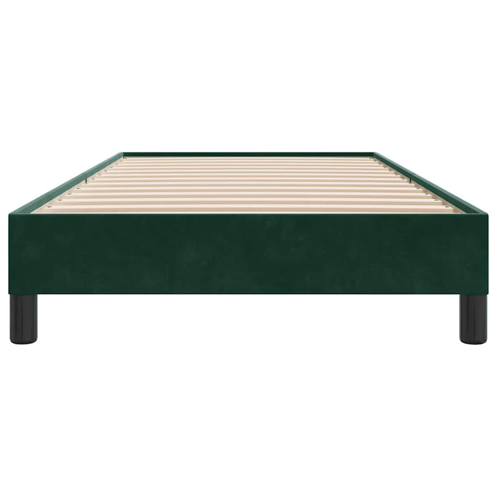 sengeramme uden madras 100x210 cm fløjl mørkegrøn