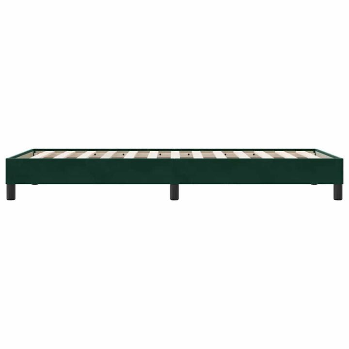 sengeramme uden madras 100x210 cm fløjl mørkegrøn