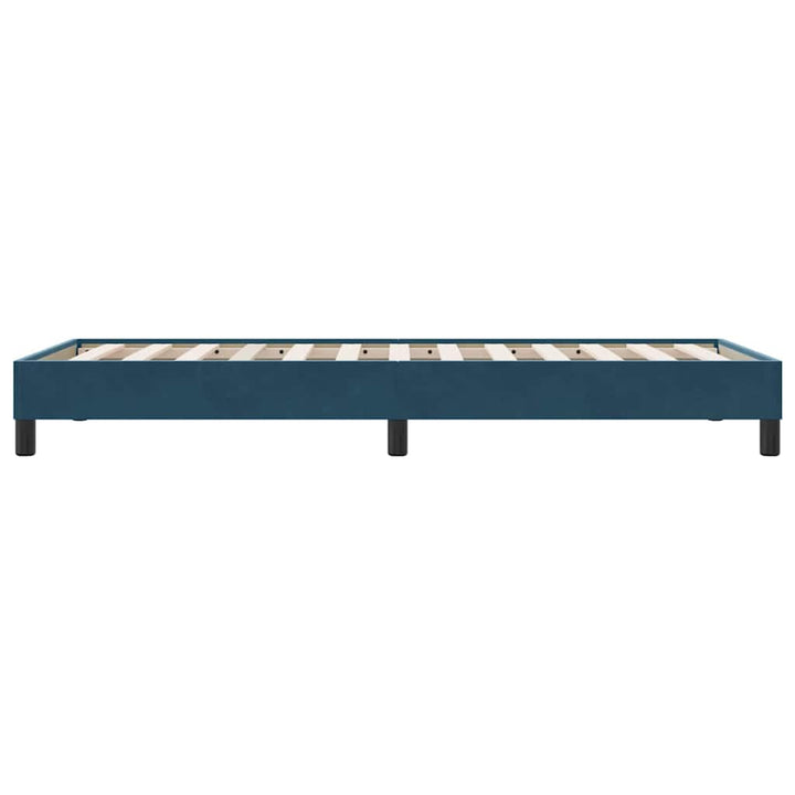sengeramme uden madras 100x210 cm fløjl mørkeblå