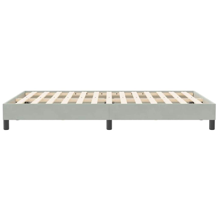 sengeramme uden madras 120x210 cm fløjl enkeltseng lysegrå