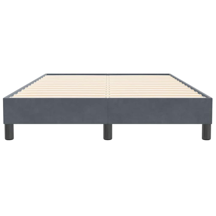sengeramme uden madras 120x210 cm fløjl mørkegrå