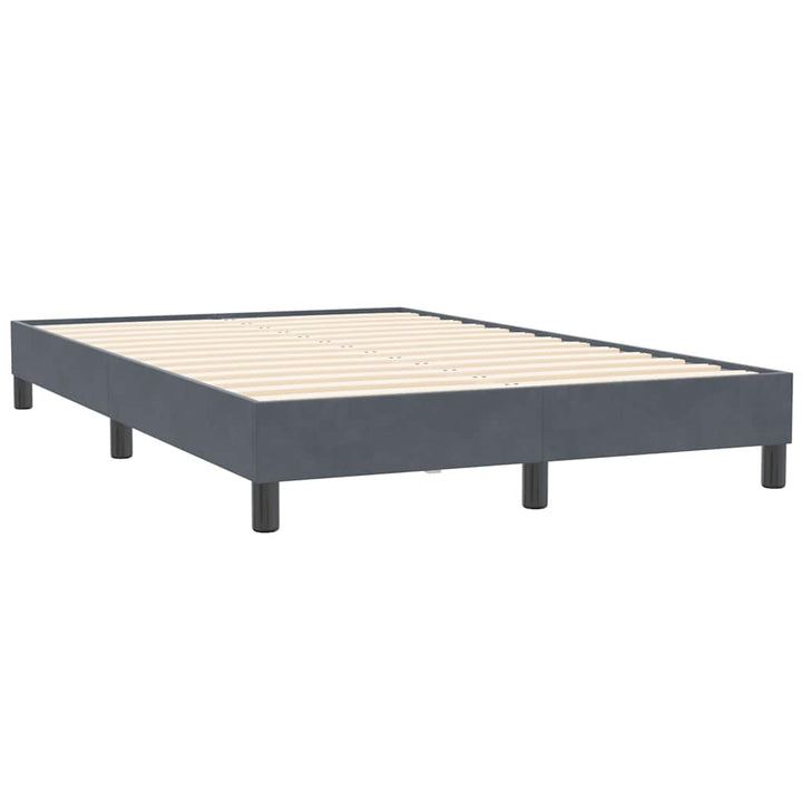 sengeramme uden madras 120x210 cm fløjl mørkegrå