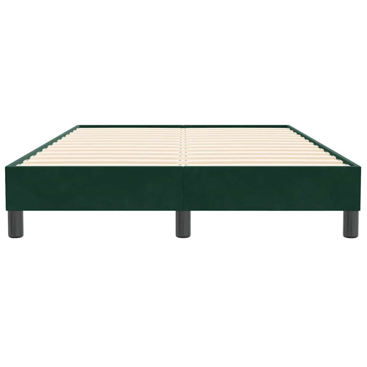 Sengeramme uden madras 120x210 cm fløjl mørkegrøn