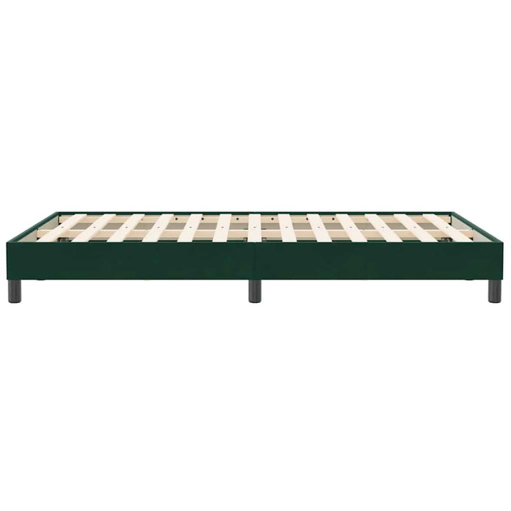 Sengeramme uden madras 120x210 cm fløjl mørkegrøn