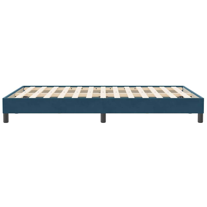 sengeramme uden madras 120x210 cm fløjl mørkeblå