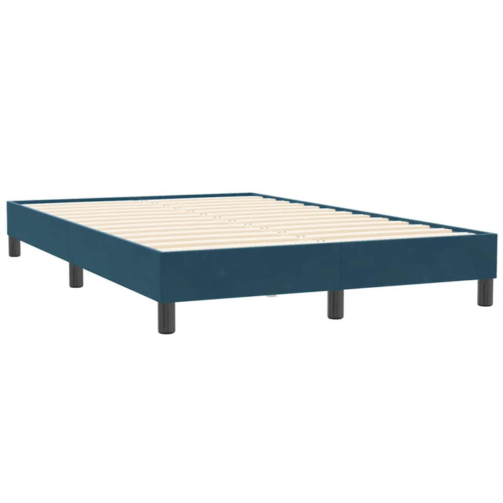 sengeramme uden madras 120x210 cm fløjl mørkeblå