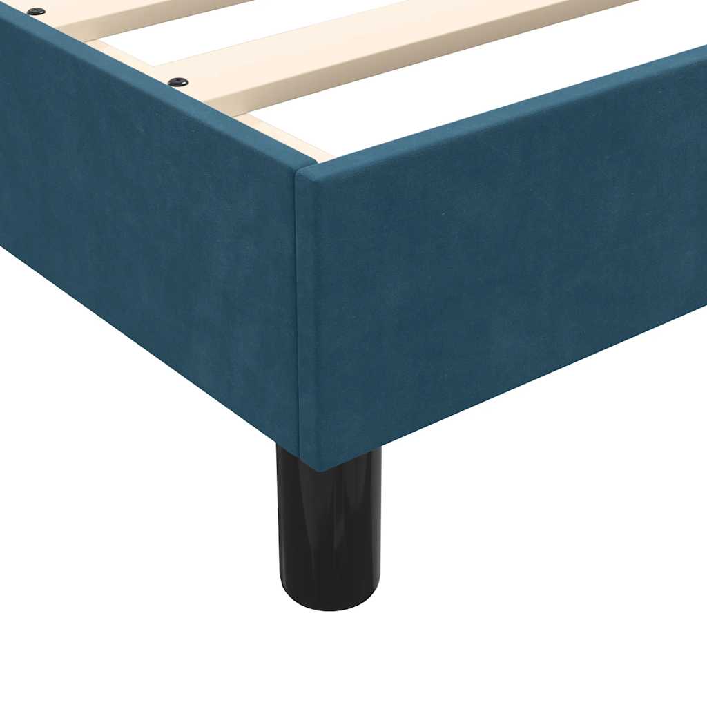 sengeramme uden madras 120x210 cm fløjl mørkeblå