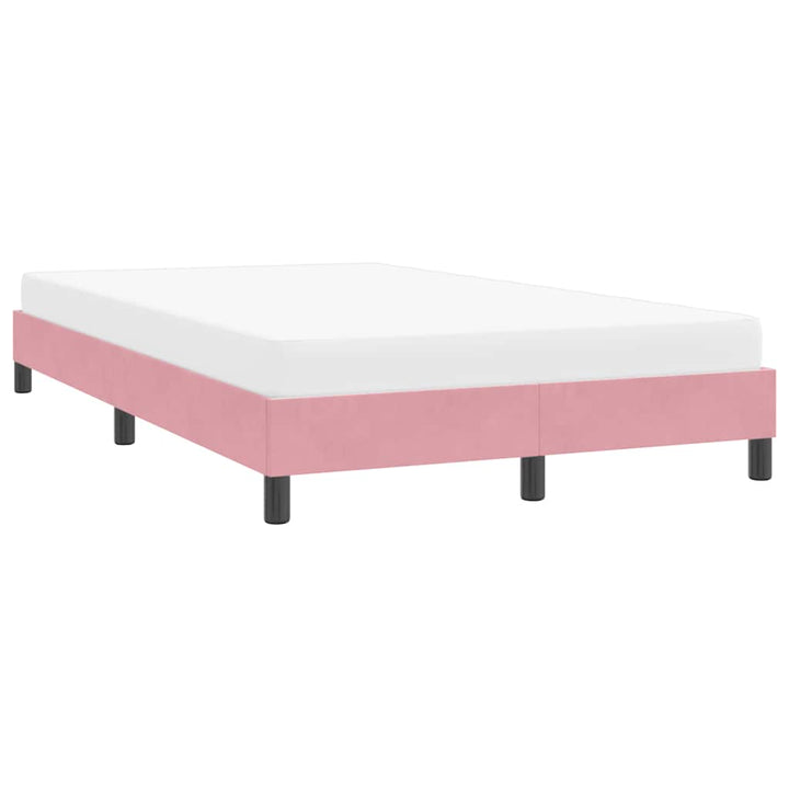 sengeramme uden madras 120x210 cm fløjl lyserød