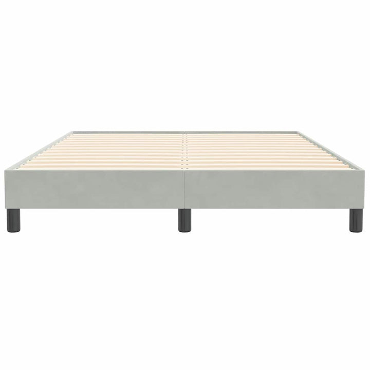 Sengeramme uden madras 140x210 cm fløjl lysegrå
