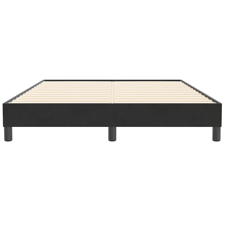 Sengeramme uden madras 140x210 cm fløjl sort