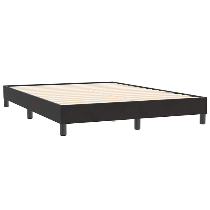 Sengeramme uden madras 140x210 cm fløjl sort
