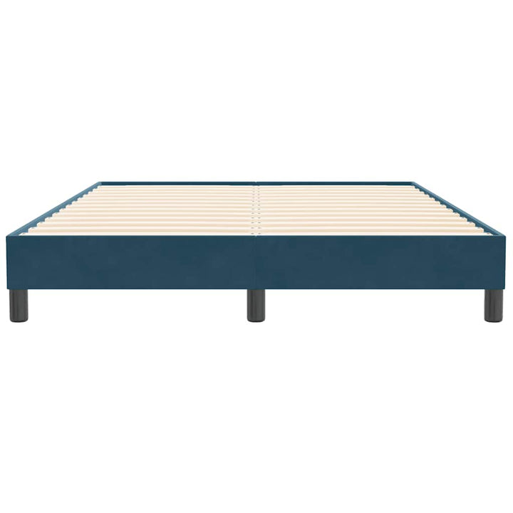 Sengeramme uden madras 140x210 cm fløjl mørkeblå