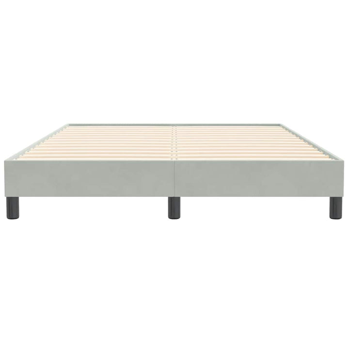 sengeramme uden madras 160x210 cm fløjl lysegrå