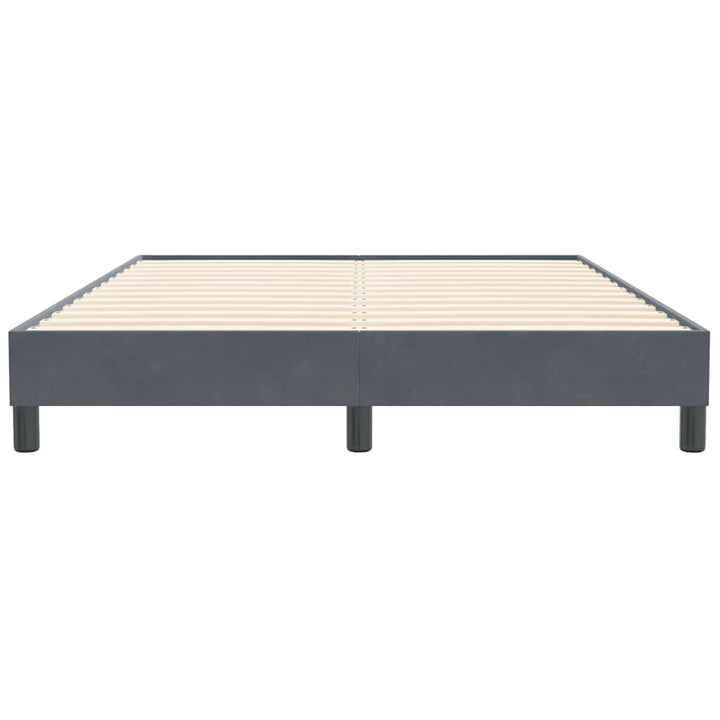 Sengeramme uden madras 160x210 cm fløjl mørkegrå