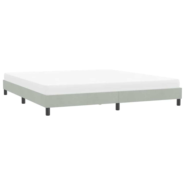 Sengeramme uden madras 180x210 cm fløjl lysegrå