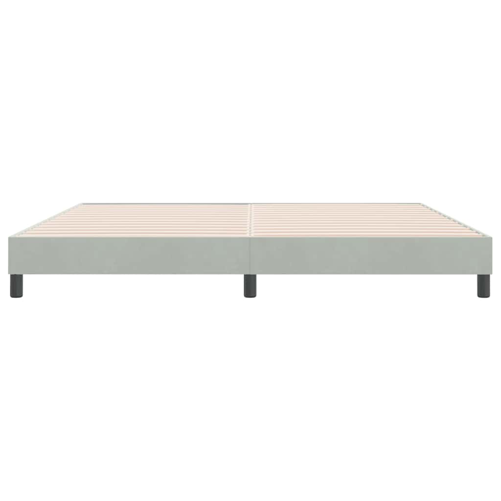Sengeramme uden madras 180x210 cm fløjl lysegrå