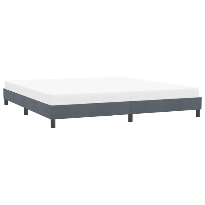 Sengeramme uden madras 180x210 cm fløjl mørkegrå