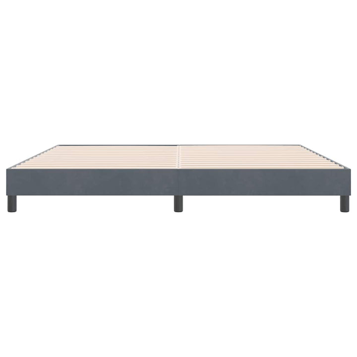 Sengeramme uden madras 180x210 cm fløjl mørkegrå