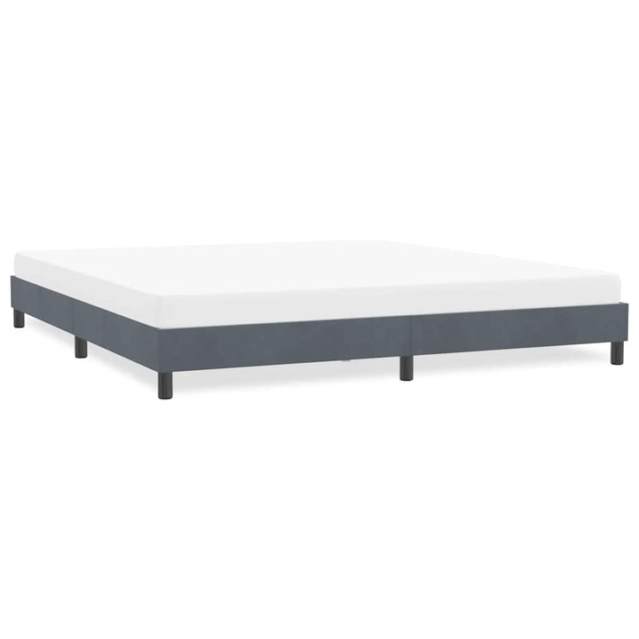 Sengeramme uden madras 180x210 cm fløjl mørkegrå