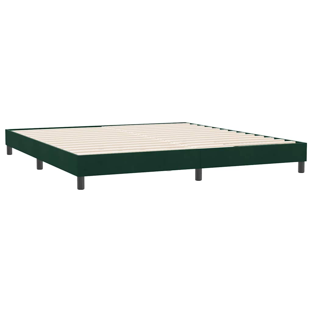 sengeramme uden madras 180x210 cm fløjl mørkegrøn