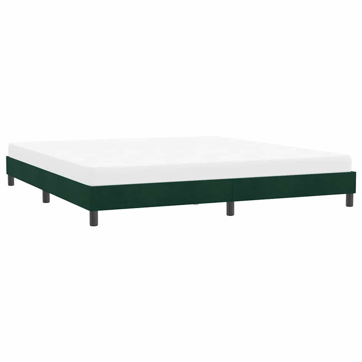 sengeramme uden madras 180x210 cm fløjl mørkegrøn