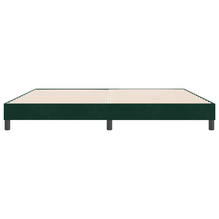 sengeramme uden madras 180x210 cm fløjl mørkegrøn