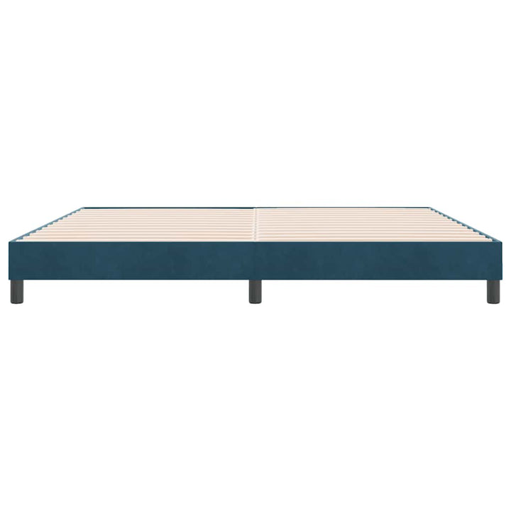sengeramme uden madras 180x210 cm fløjl mørkeblå