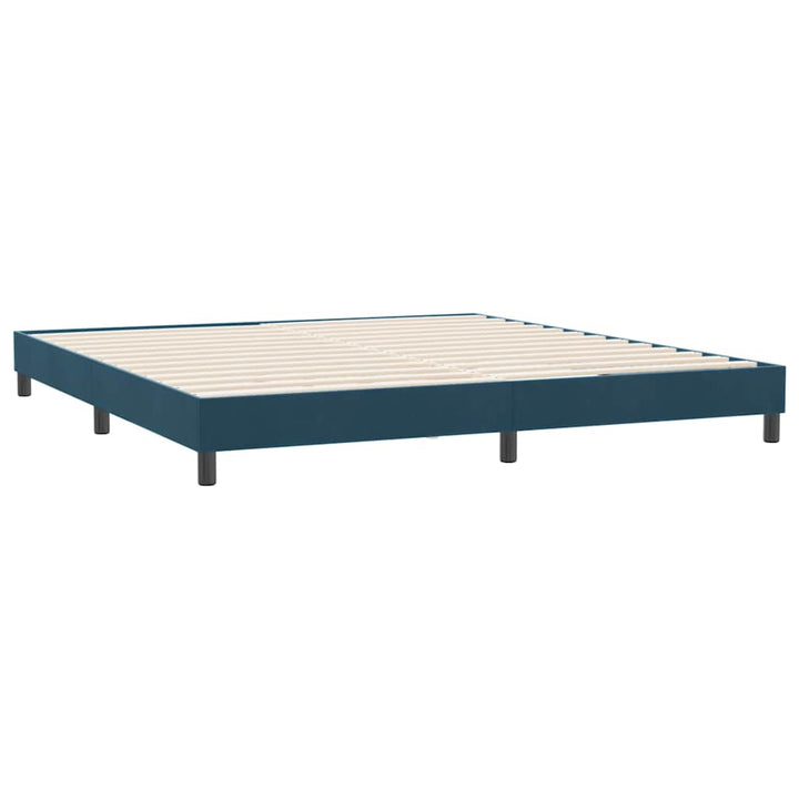 sengeramme uden madras 180x210 cm fløjl mørkeblå