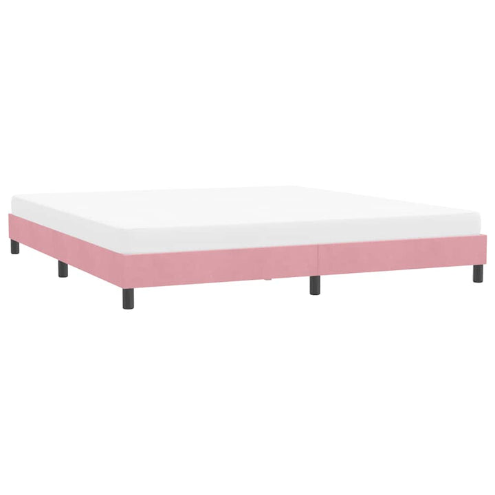 sengeramme uden madras 180x210 cm fløjl lyserød