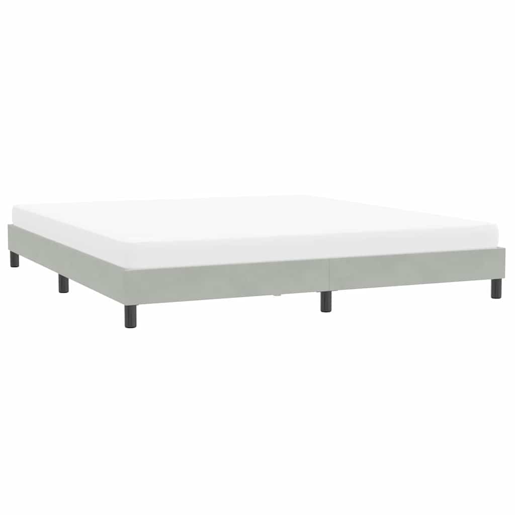 sengeramme uden madras 200x210 cm fløjl lysegrå