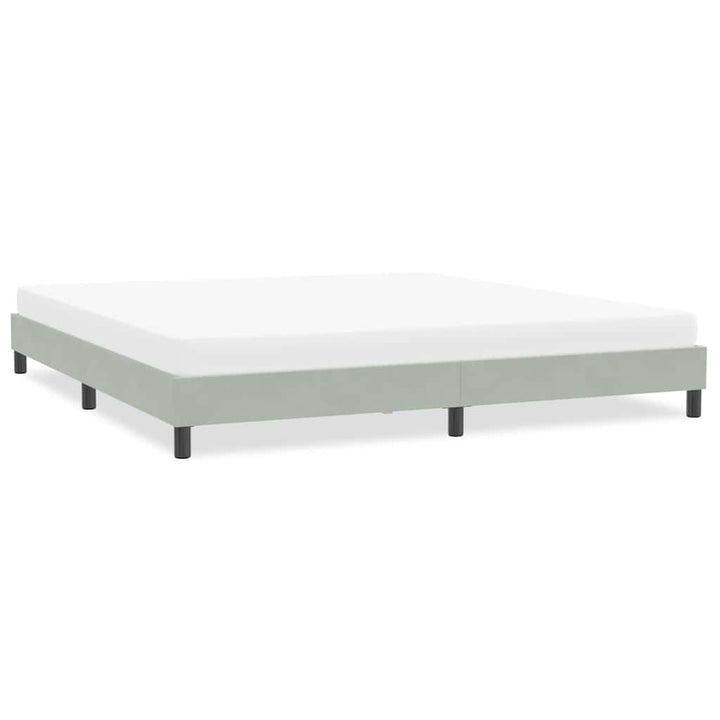 sengeramme uden madras 200x210 cm fløjl lysegrå