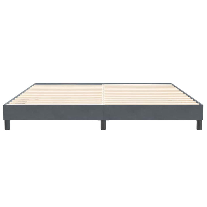 sengeramme uden madras 200x210 cm fløjl mørkegrå