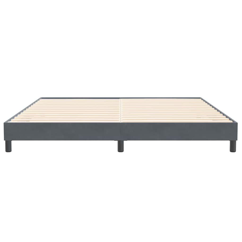 sengeramme uden madras 200x210 cm fløjl mørkegrå