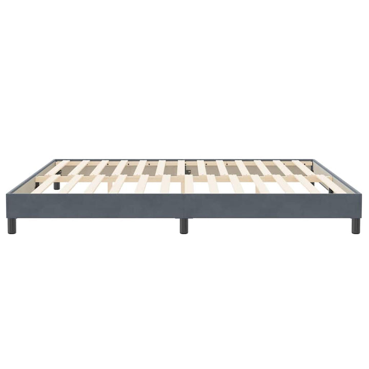 sengeramme uden madras 200x210 cm fløjl mørkegrå