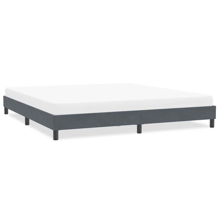 sengeramme uden madras 200x210 cm fløjl mørkegrå