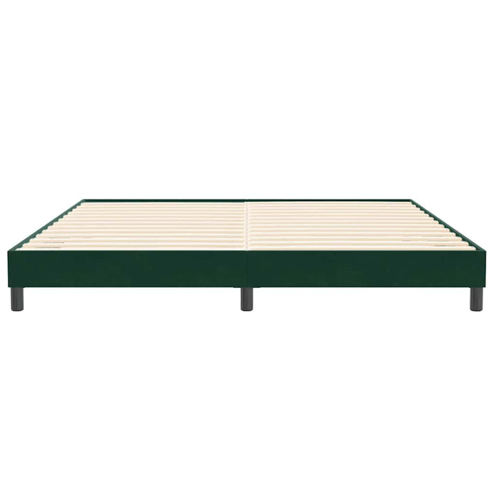 sengeramme uden madras 200x210 cm fløjl mørkegrøn
