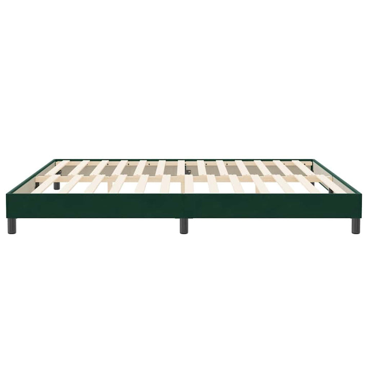 sengeramme uden madras 200x210 cm fløjl mørkegrøn