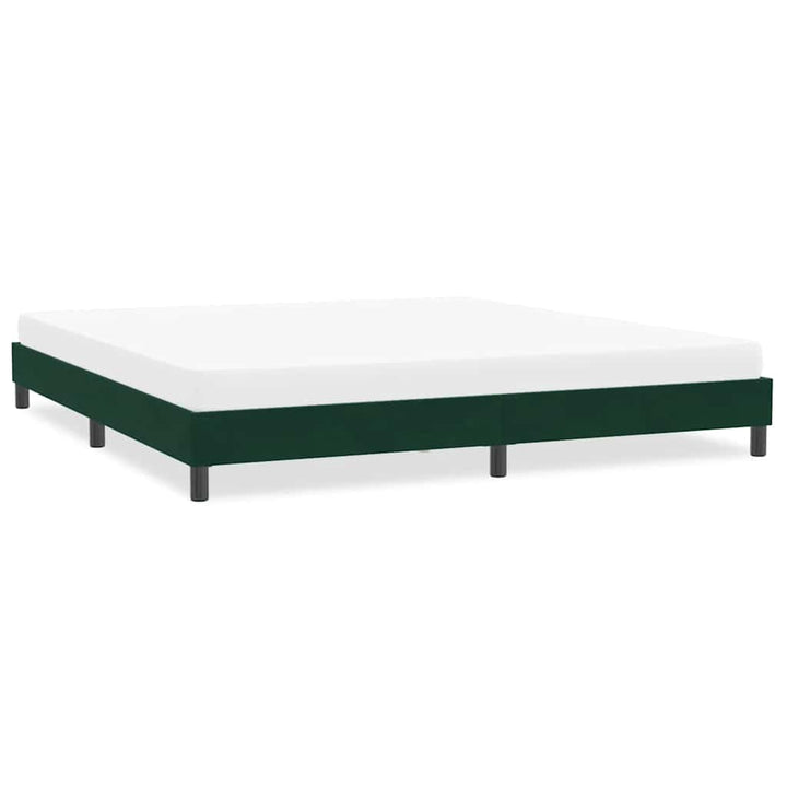 sengeramme uden madras 200x210 cm fløjl mørkegrøn