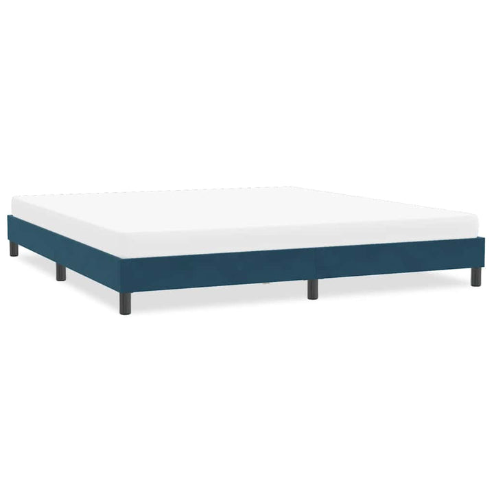 sengeramme uden madras 200x210 cm fløjl mørkeblå