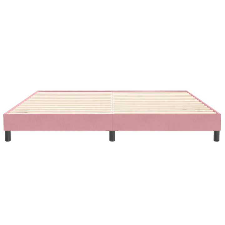 sengeramme uden madras 200x210 cm fløjl lyserød