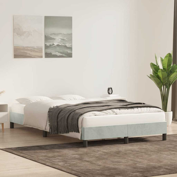 sengeramme uden madras 80x220 cm fløjl lysegrå