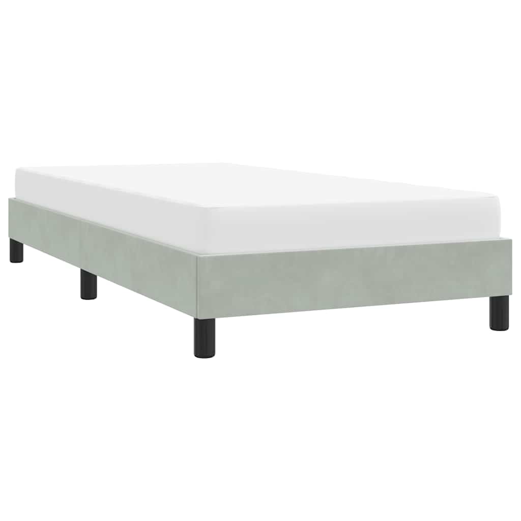 sengeramme uden madras 80x220 cm fløjl lysegrå