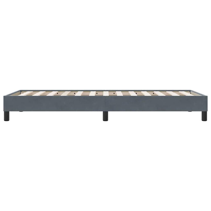 sengeramme uden madras 80x220 cm fløjl mørkegrå