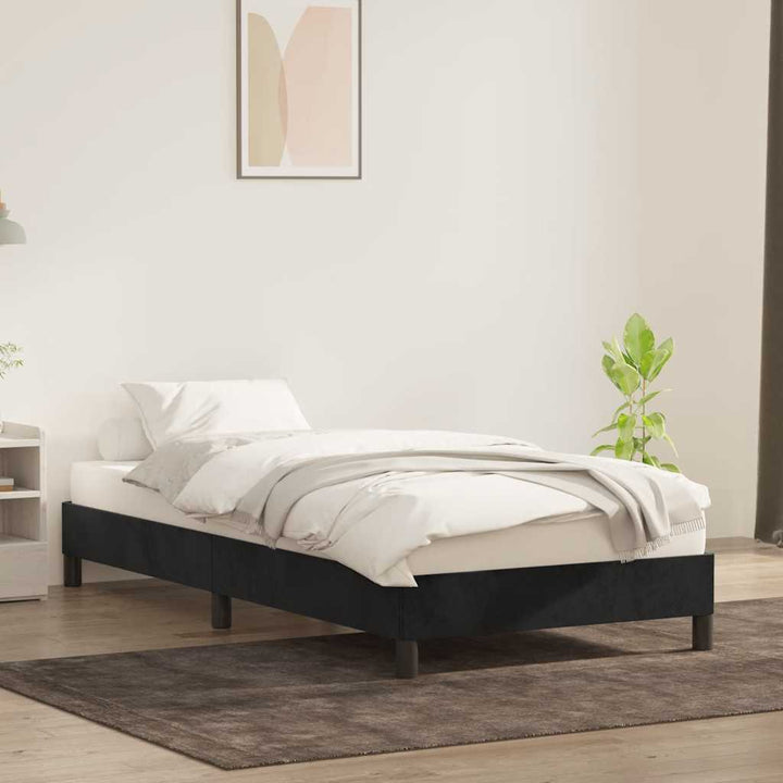 sengeramme uden madras 80x220 cm fløjl sort